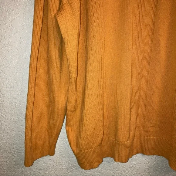Women's Orange Turtleneck Sweater - Picture 3 of 5
